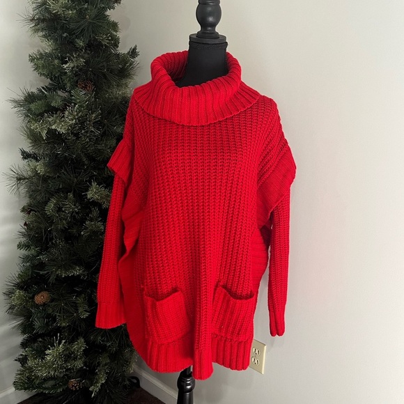 NEW DIRECTIONS Turtle neck sweater pullover, XL, Red, warm comfortable and cozy - Picture 1 of 7